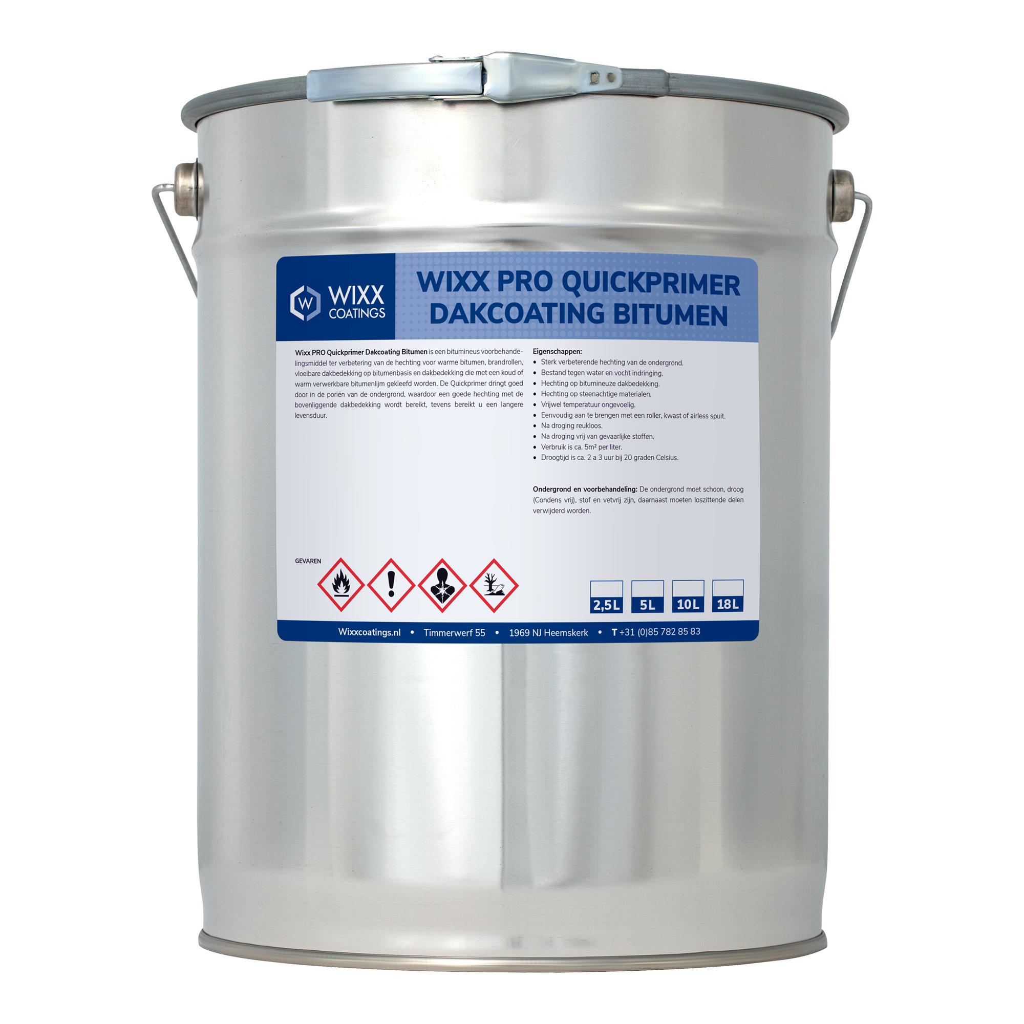 Quickprimer bitumen blik van Wixx coatings