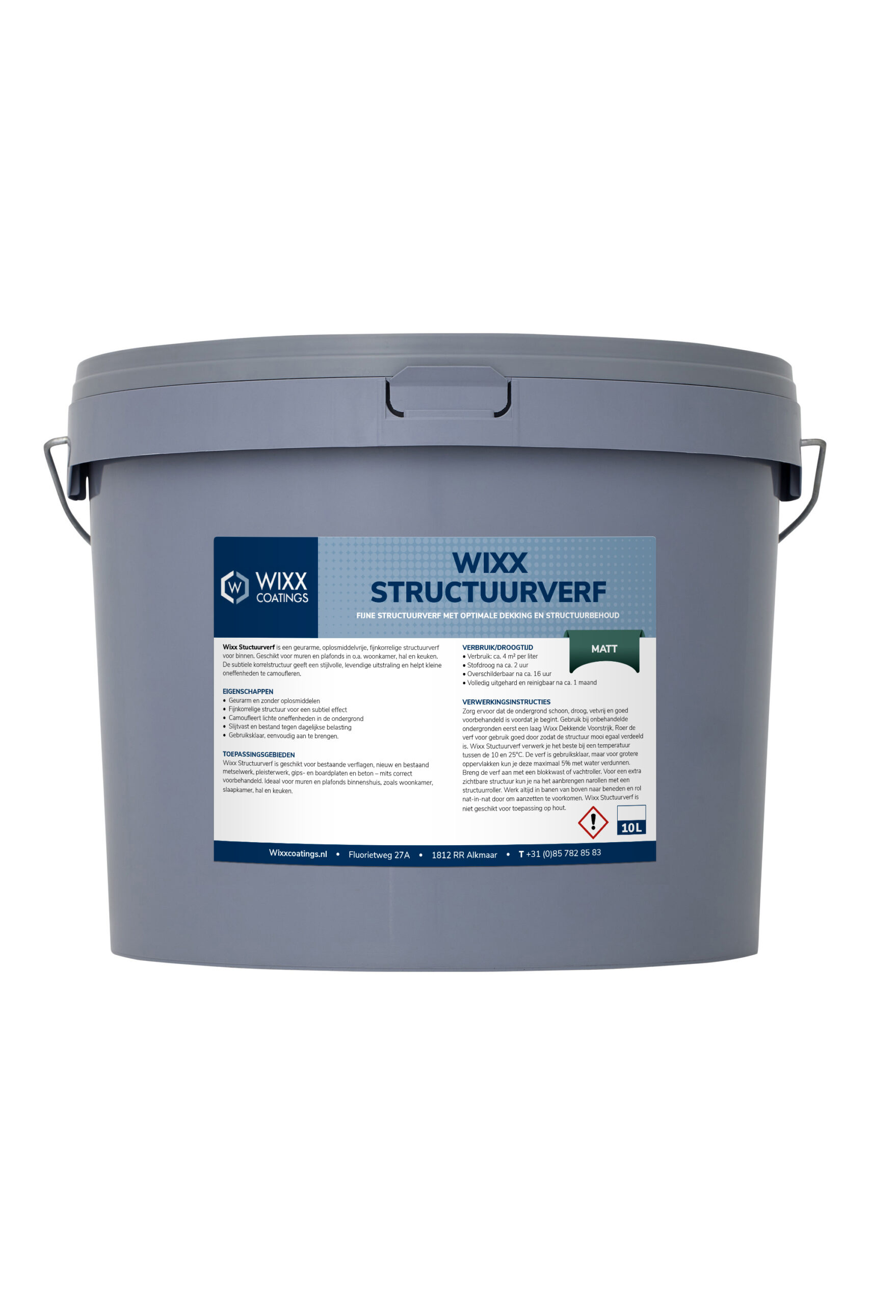 Wixx Structuurverf Mat - 10L