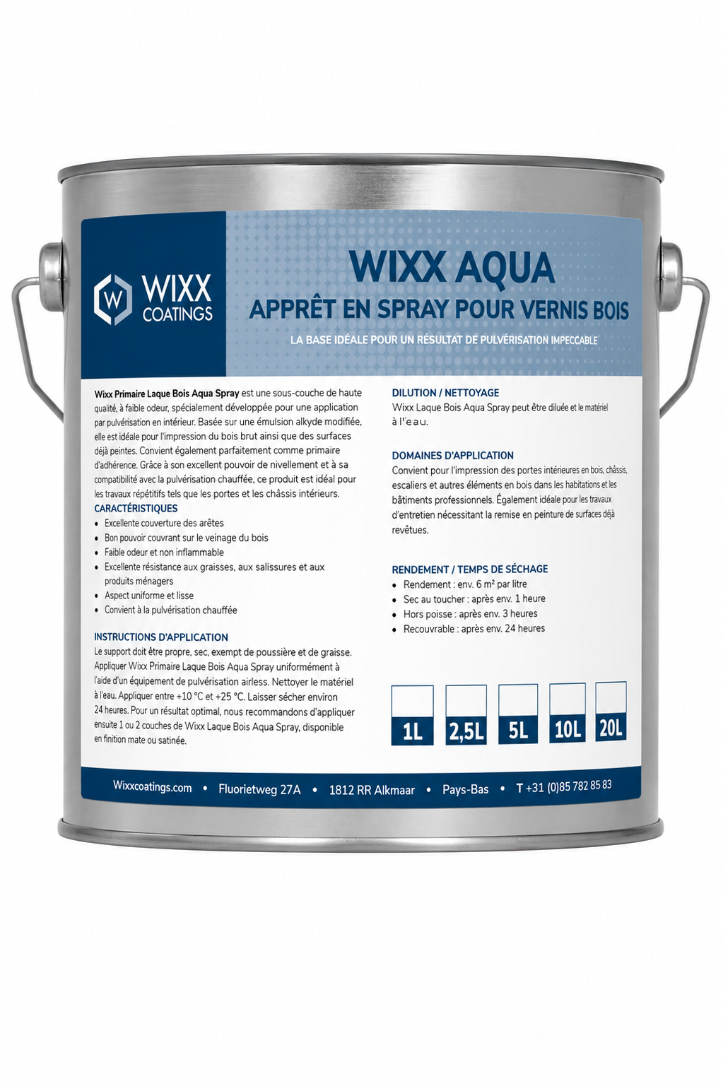 Wixx Aqua Apprêt en Spray pour Vernis Bois