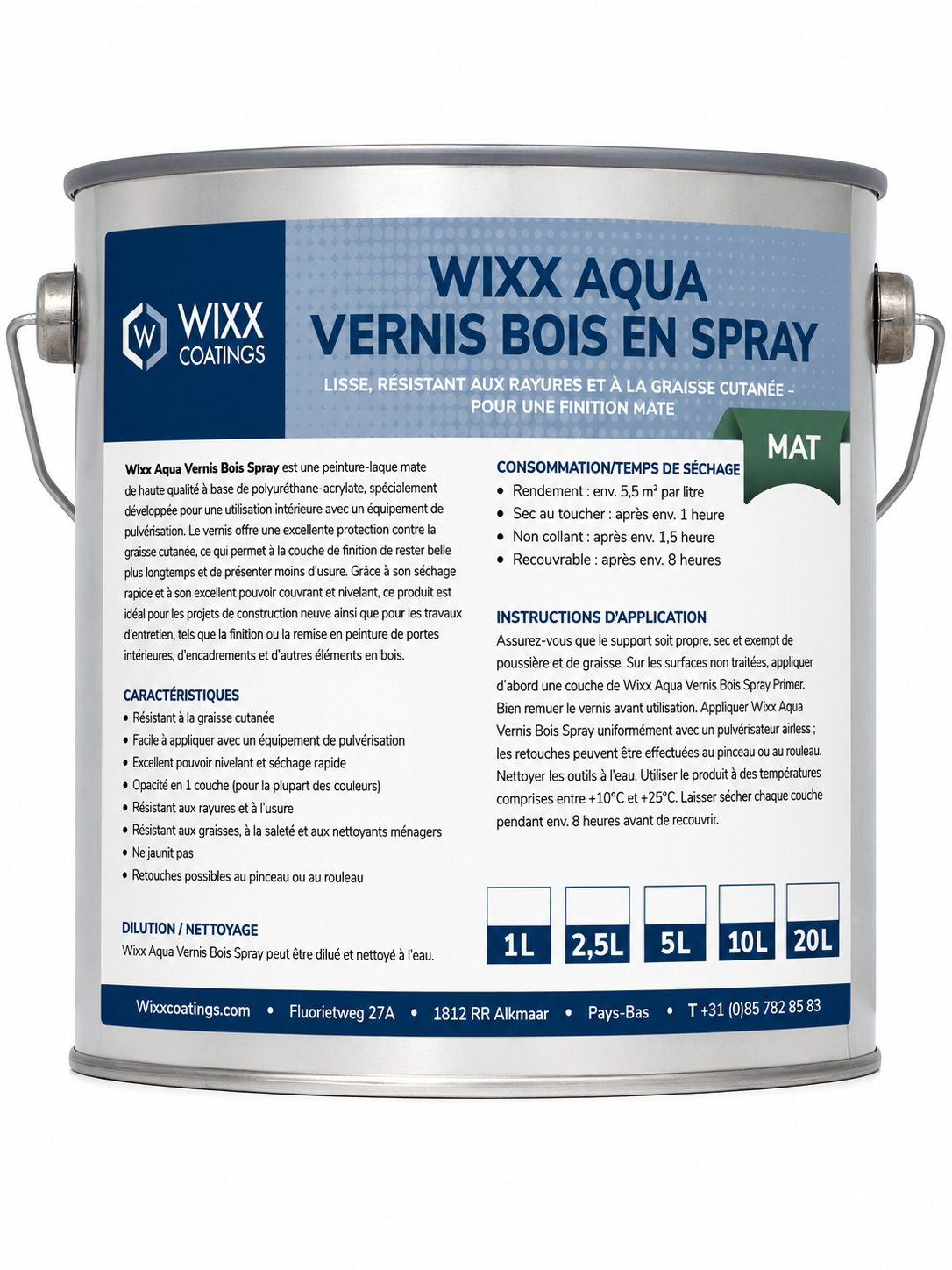 Wixx Aqua Vernis Bois en Spray Mat