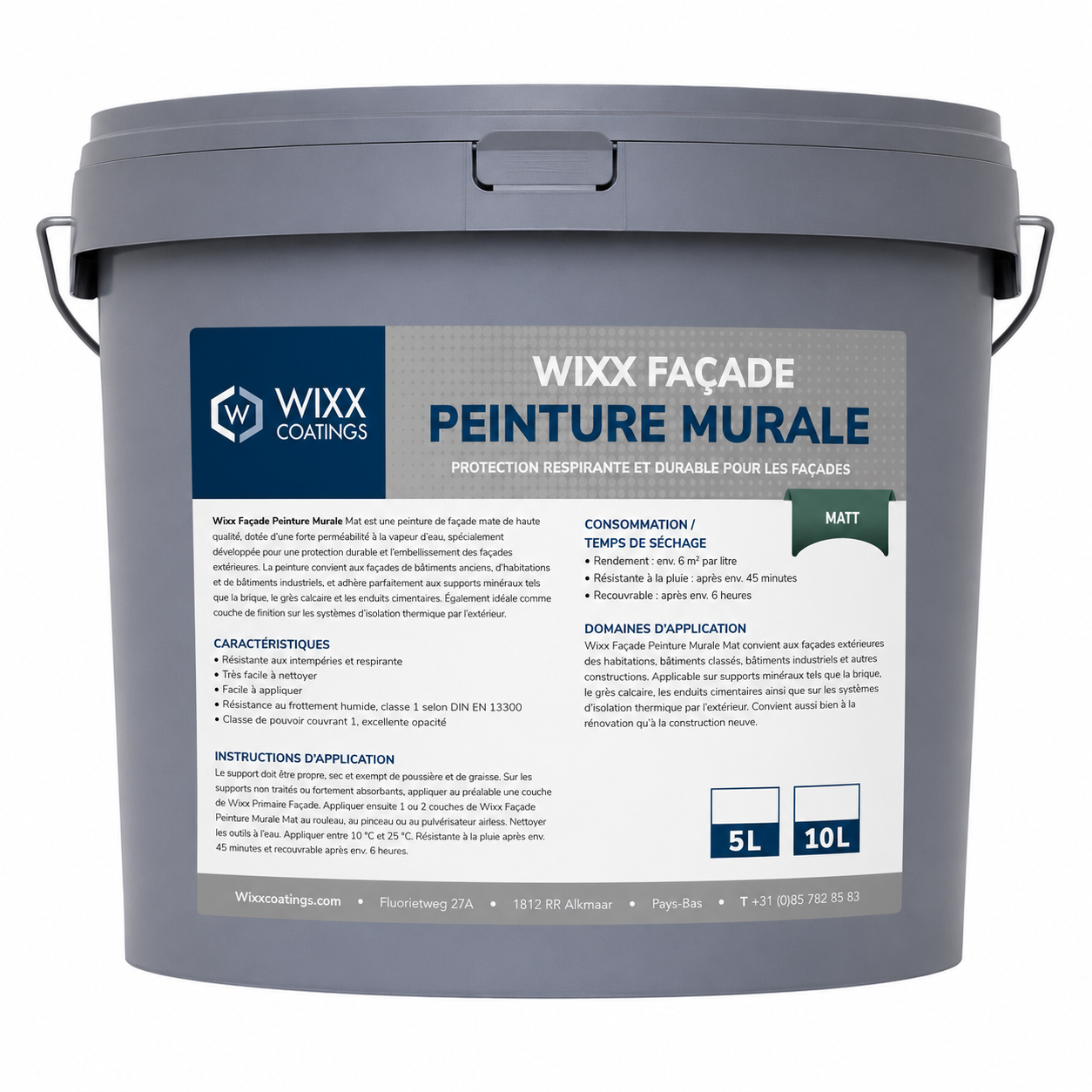 Wixx Façade Peinture Murale Mat