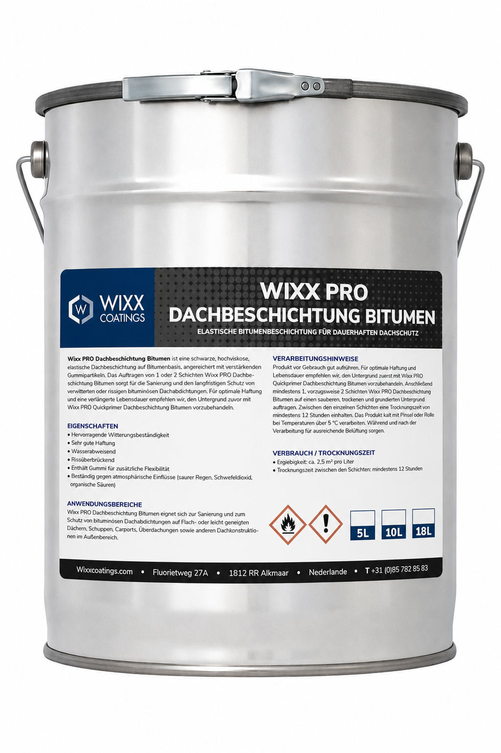 Wixx PRO Dachbeschichtung Bitumen Schwarz